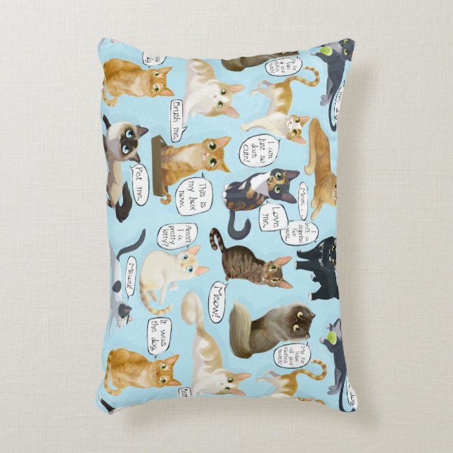 Almohada de Mewsings del gato (Frente (Vertical))