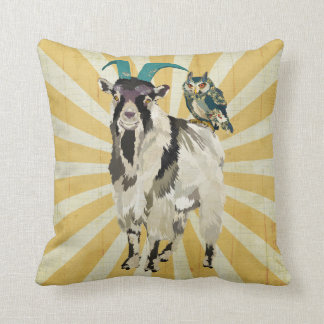 Almohada de Mojo de la cabra y del búho de Billy
