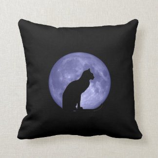 Almohada de Mojo de la luna azul del gato negro