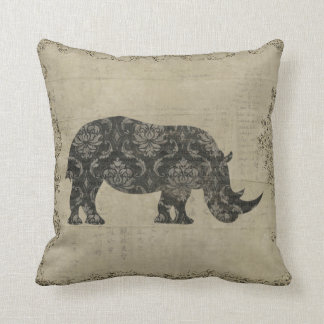 Almohada de MoJo de la silueta de los rinocerontes