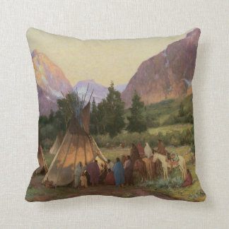 Almohada de MoJo de la tribu del cuervo de nativo