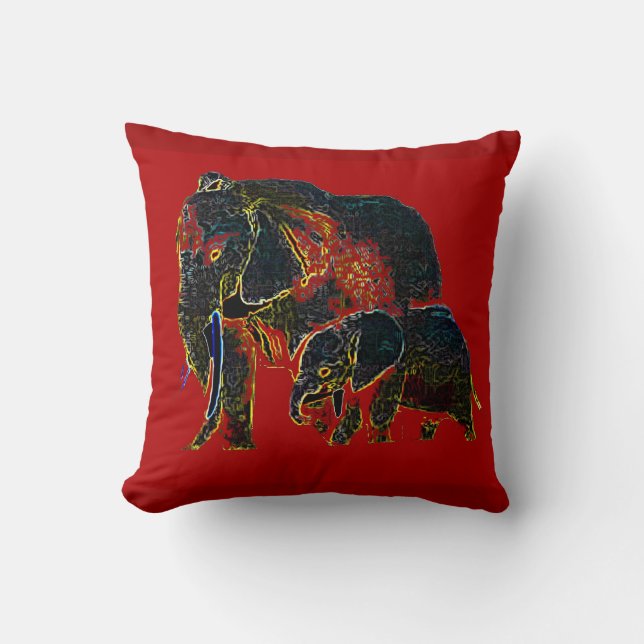 Almohada de MoJo del americano del elefante de (Anverso)