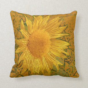 Almohada de Mojo del americano del girasol