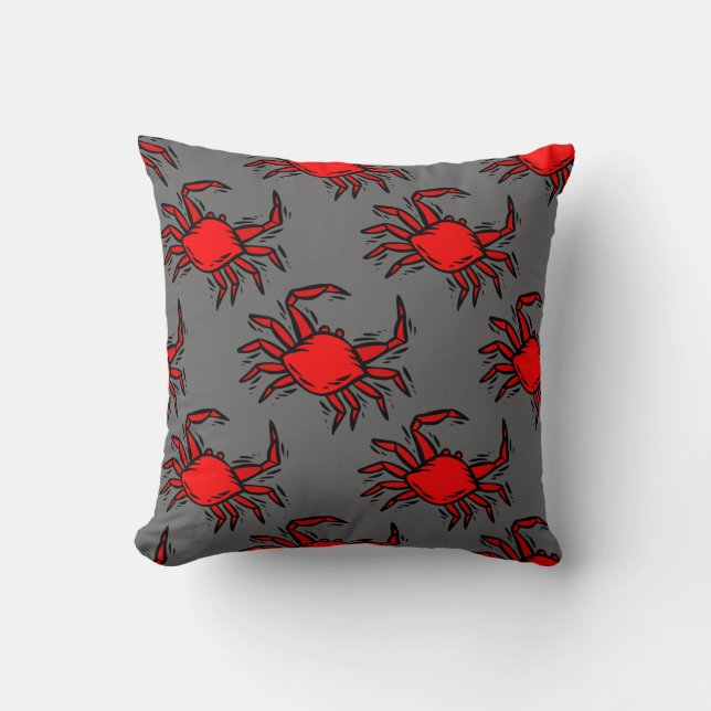 Almohada de MoJo del diseño de los cangrejos del (Anverso)