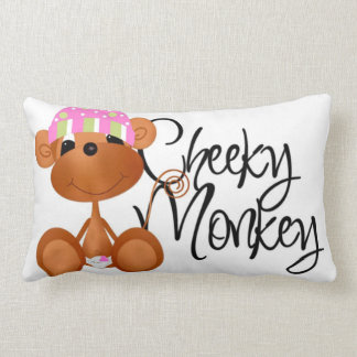Almohada de mono chato rosa