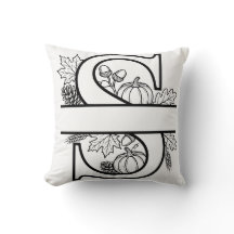 Almohada de Monograma de Otoño S