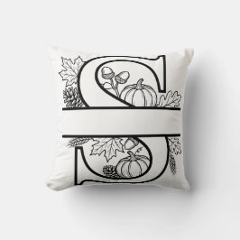 Almohada de Monograma de Otoño S