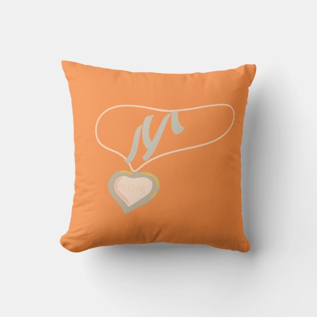 Almohada de monograma M | Decoración personalizada (Anverso)