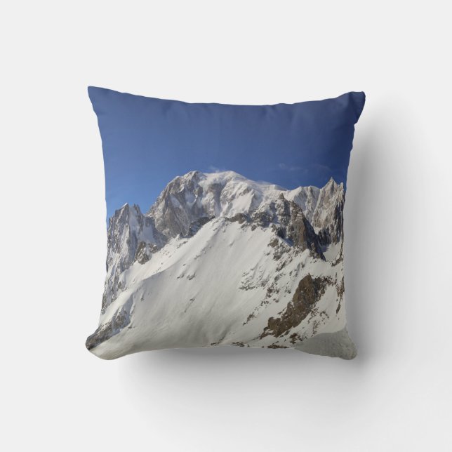 Almohada de Mont Blanc montañas de invierno (Anverso)