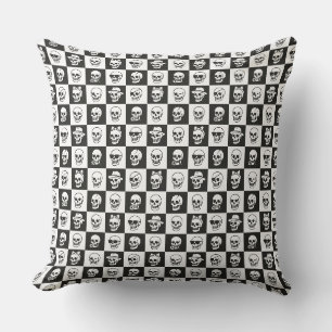 Almohada de mosaico de calaveras