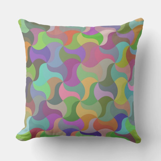 almohada de mosaico pastel (Anverso)