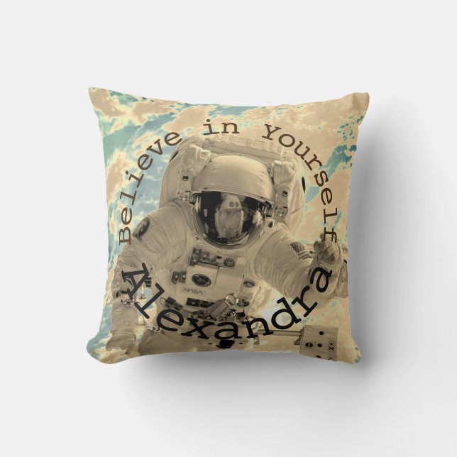 Almohada de motivación de cohete de astronauta per (Anverso)