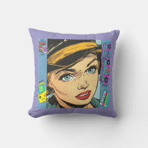 Almohada de Mujer de Arte Pop Personalizado Cómic 