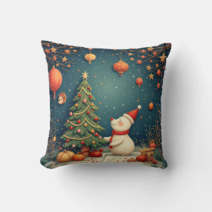 almohada de muñecas de nieve para navidades