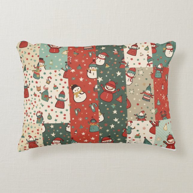 almohada de muñeco de nieve para navidades (Anverso)