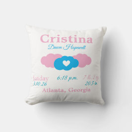Almohada de nacimiento para niña