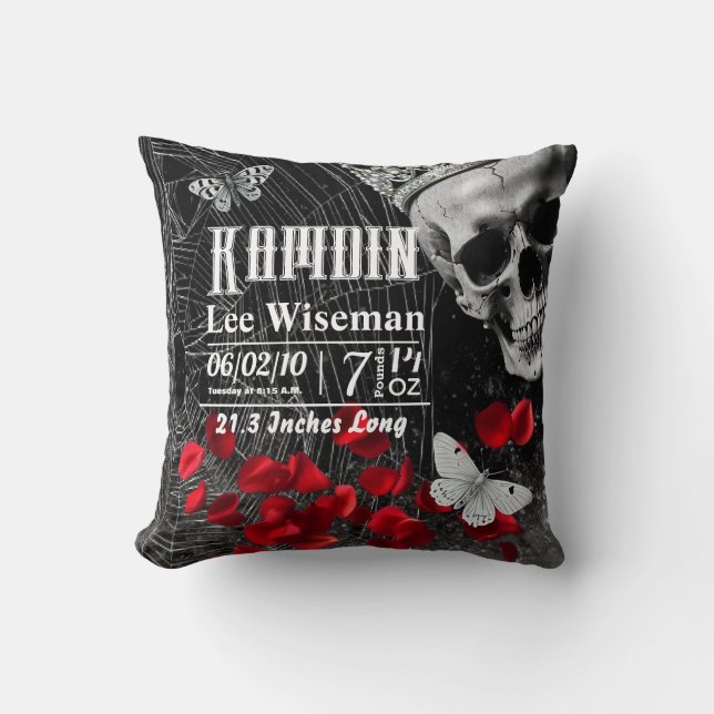 Almohada de nacimiento personalizada Haunting Adel (Anverso)