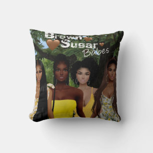 Almohada de naipes azucareros marrones 5