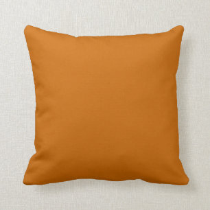 almohada de naranja de color rojizo de color sólid