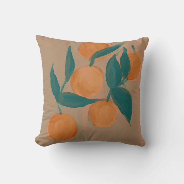 almohada de naranja vintage (Anverso)