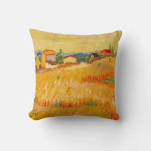 almohada de Naranjas soleados franceses amarillos
