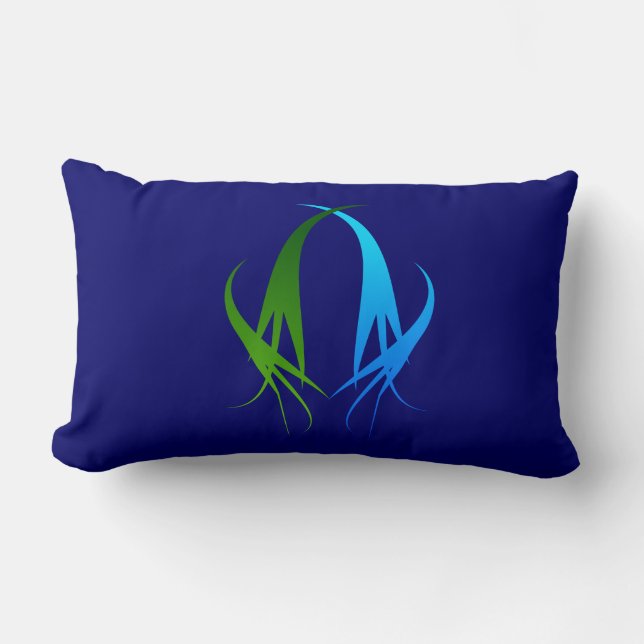 almohada de natación azul y verde (Anverso)