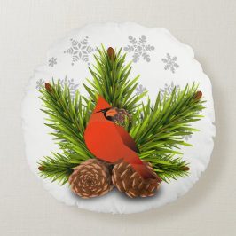 Almohada de Navidad Cardinal y Piñas