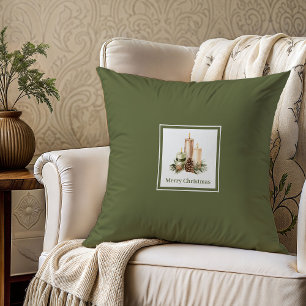 Almohada de Navidad con apellido personalizado de 