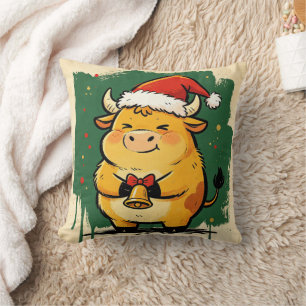Almohada de Navidad con Buey del Zodiaco Chino