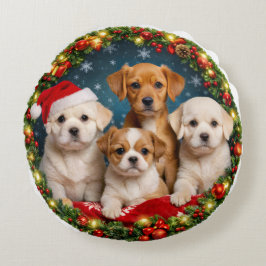 Almohada de Navidad con Cachorro Adorable