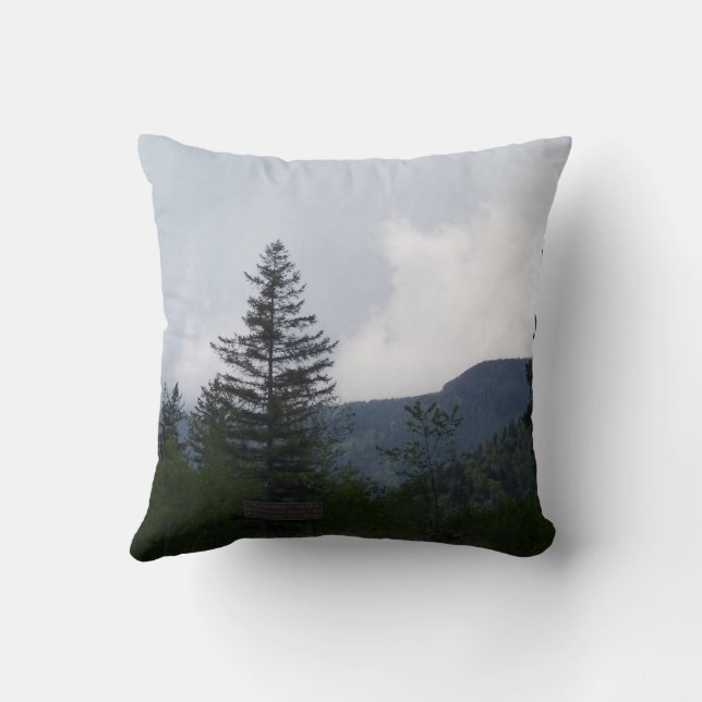 Almohada de Navidad con escena de montaña (Reverso)