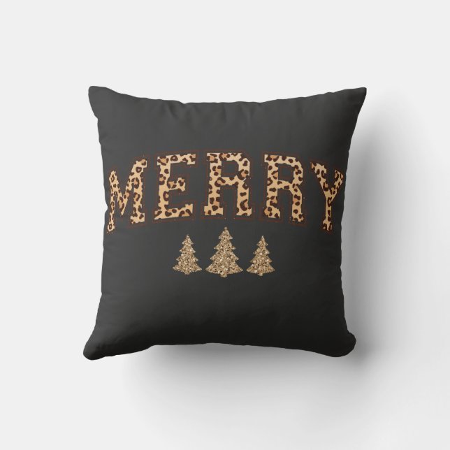 Almohada de Navidad con estilo guepardo (Reverso)