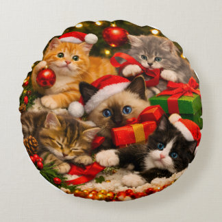 Almohada de Navidad con gatito adorable