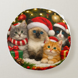 Almohada de Navidad con gatito adorable