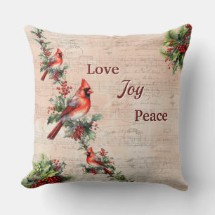 Almohada de Navidad con matasellos de París: Amor,