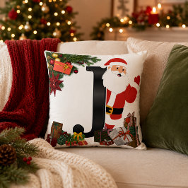 Almohada de Navidad con monograma personalizado