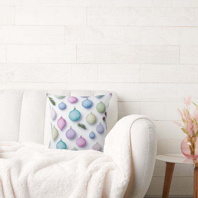Almohada de Navidad de Acuarela de Invierno – Cozy (Sofá)