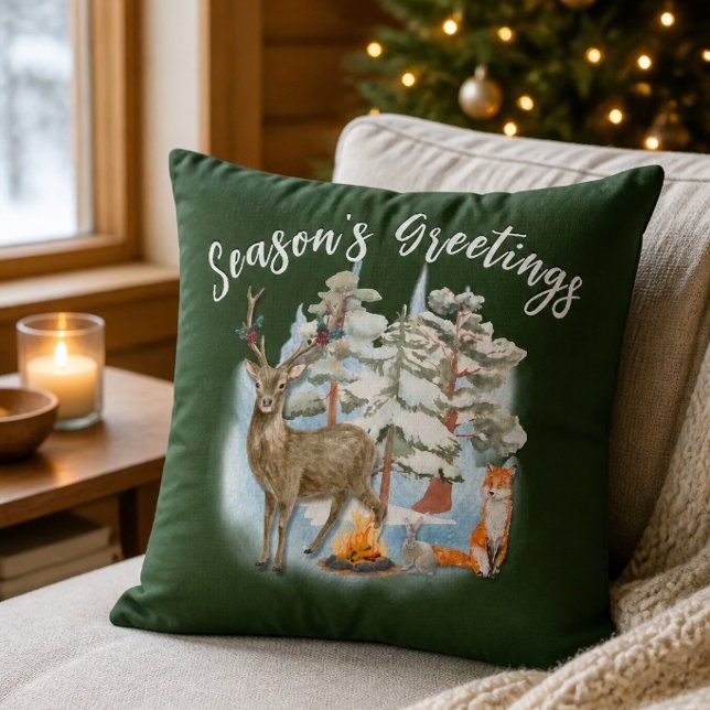 Almohada de Navidad de Animales del Bosque (Subido por el creador)
