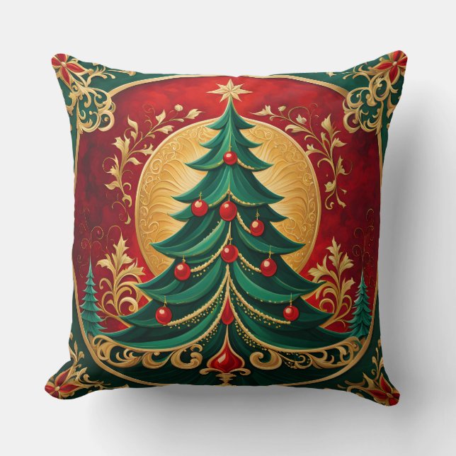 Almohada de Navidad de árbol de Navidad (Anverso)