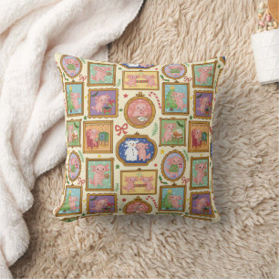 Almohada de Navidad de Axolotl Dibujada a Mano