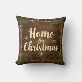 Almohada de Navidad de Cabaña Rústica | Acogedora