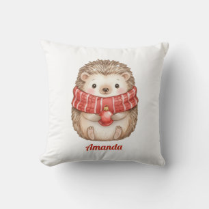 Almohada de Navidad de erizo caprichosa personaliz