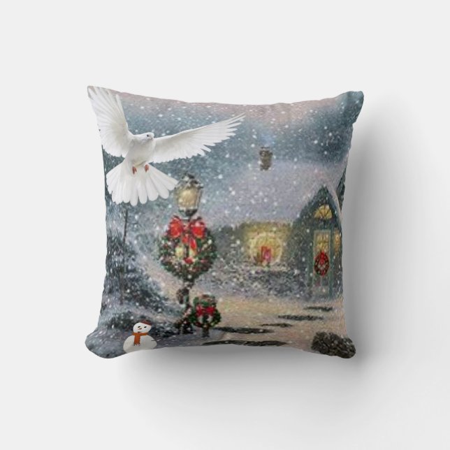 Almohada de Navidad de hombre de nieve (Anverso)