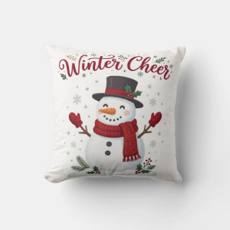 Almohada de Navidad de Muñeco de Nieve Alegría Inv
