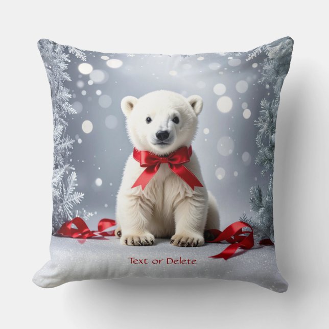 Almohada de Navidad de Oso Polar (Anverso)