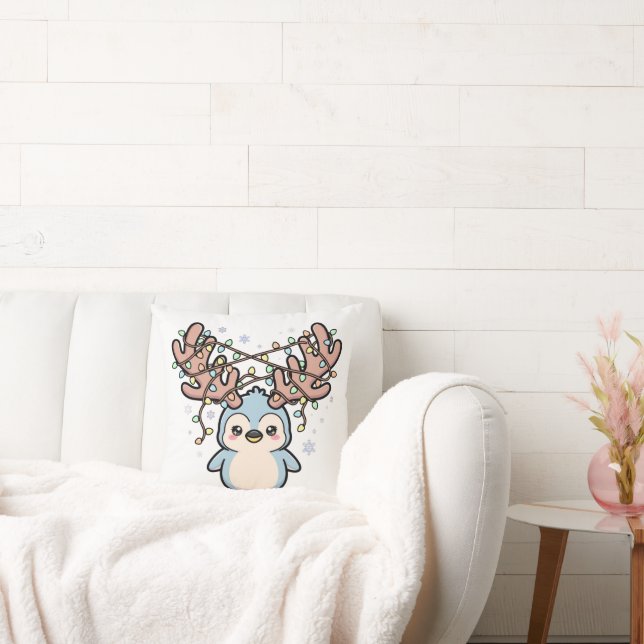 almohada de Navidad de pingüino (Sofá)
