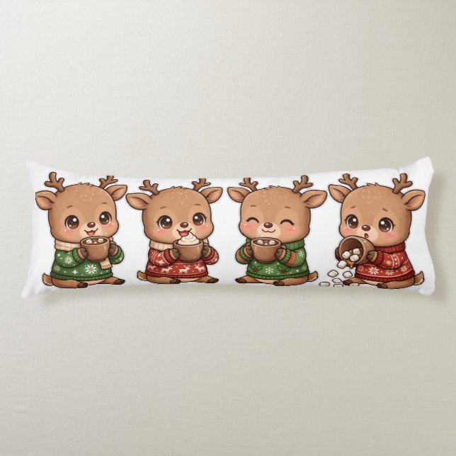 almohada de Navidad de reno (Anverso)