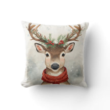 Almohada de Navidad de Reno para las Fiestas