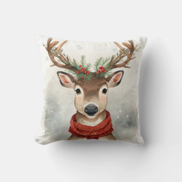Almohada de Navidad de Reno para las Fiestas