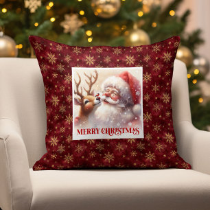 Almohada de Navidad de Santa Rudolph Diseño Clásic